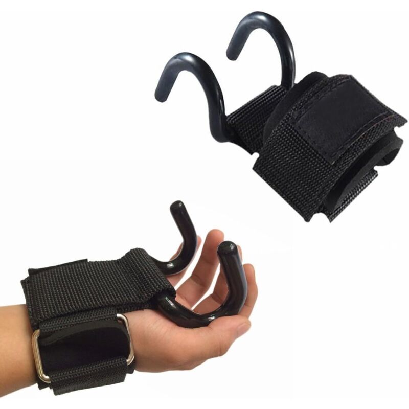 Crochets De Levage Pour Poids Lourds – 2 Pièces – Sangles En Nylon Et Poignées Antidérapantes – Fitness Et Musculation - 9