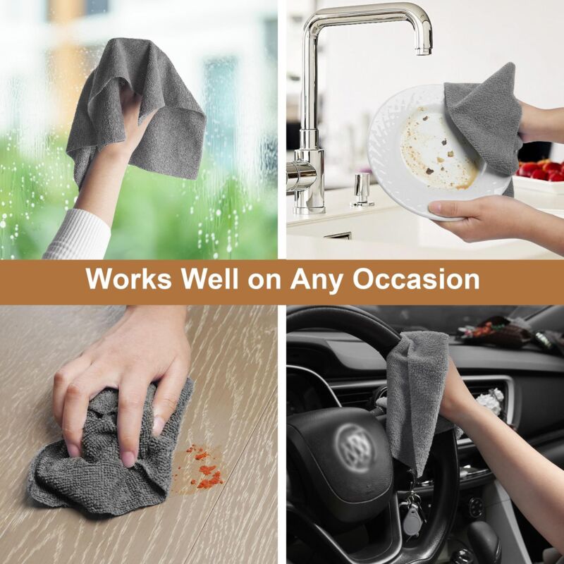 Lot De 3 Torchons En Mousseline Pour La Cuisine, 50 X 50 Cm En Pur Coton~p117001379