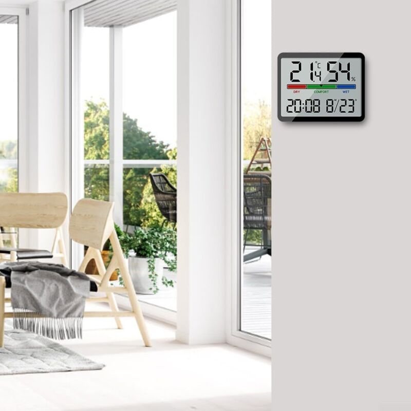 Horloge Numérique Multifonctionnelle Avec Affichage De Temperature Et D Humidite