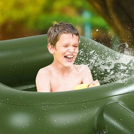 Flotteur De Piscine Char De Combat Avec Pistolet à Eau – Extra-large 160 Cm, Pour Adulte Et Enfant