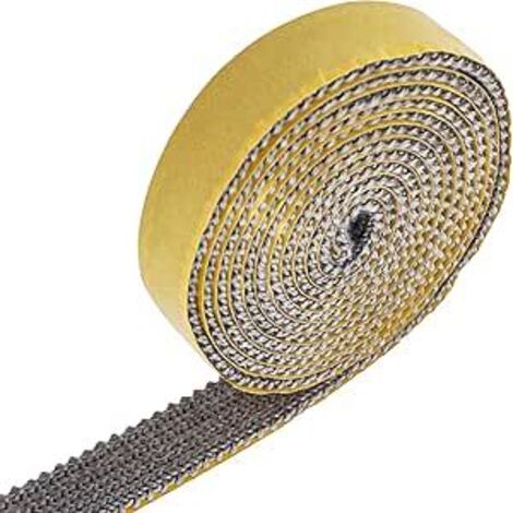 Joint Insert Cheminée, Joints Tressé Auto-adhésive pour Poêle, Cheminée, Tube Poele, Porte de Four, Joints D'étanchéité Résistante à la Chaleur (3mm x 10mm x 3m) (1/5)