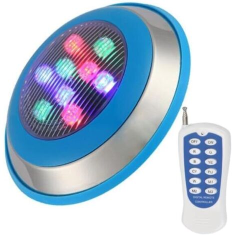 Lumière sous-marine LED submersible étanche RVB avec télécommande pour