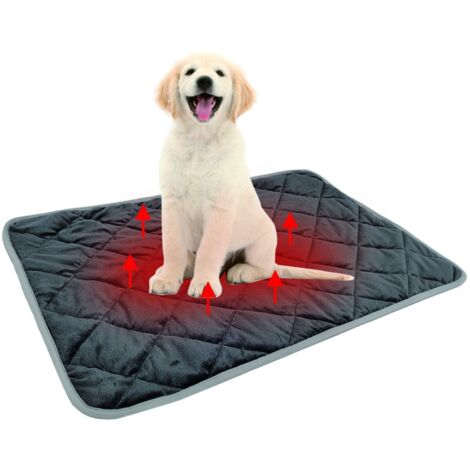 Couverture autochauffante pour chats et chiens, tapis chauffant lavable pour chiots et chiens, tapis chauffant pour l'hiver Tapis pour chien Antidérapant Couverture chauffante sans-4870CM (1/5)