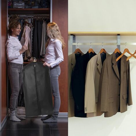 Deux Sacs De Transport Pour Vêtements De Voyage Noirs - 140cm, Nylon Léger, Occasion