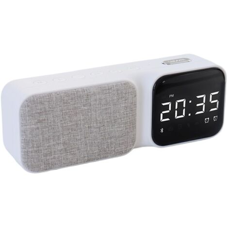 Haut-Parleur Bluetooth Portable favorise la Production de mélatonine la Nuit Haut-parleurs Portable Bluetooth ABS Haut-Parleur de Basse Woofer, Blanc (1/5)
