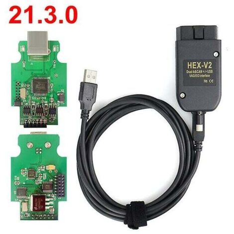 Interface HEX V2 VAGCOM 21.3.0 – Compatible VW Audi Skoda Seat – Diagnostics avancés – Protocoles KWP-2000 et CAN
