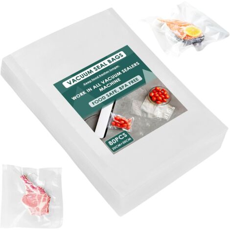 Lot de 100 sacs sous vide alimentaire 30 cm × 20 cm – Sans BPA – Résistants à la déchirure – Étanchéité parfaite pour conservation optimale