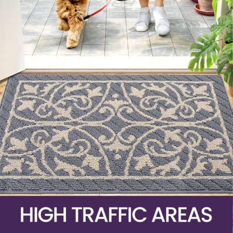 Tapis De Porte Antidérapant 80x100cm - Paillasson Absorbant Et Lavable Intérieur Extérieur Pour Entrée, Patio Et Animaux