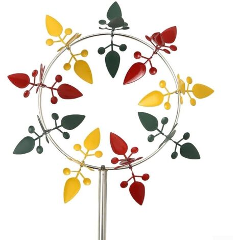 Moulin à vent décoratif pour l'extérieur, robuste et au design dynamique pour créer des espaces de jardin joyeux (1/5)