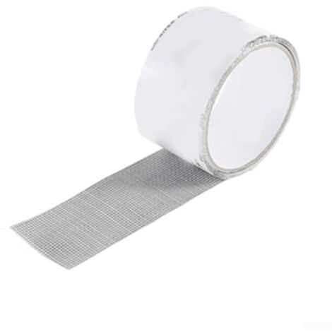 Kit de réparation d'écran pour porte moustiquaire - En fibre de verre - Trous de réparation pour moustiquaires, portes, rideaux - Gris (1/4)