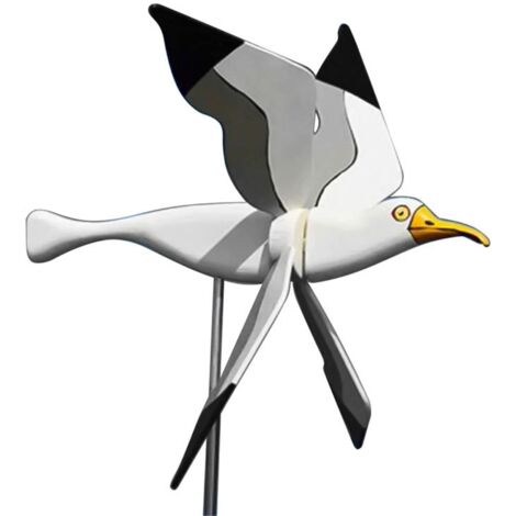 Mouette Moulin à vent  New Flying Seagull Windmill Garden Spinner – Moulin à vent pneumatique Top Flying Bird Series pour forêt pelouse (1/5)
