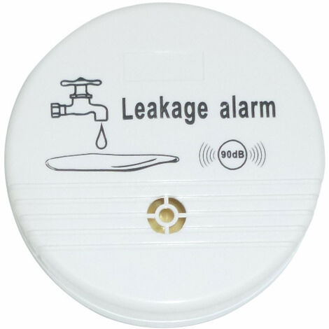 Capteur D'alarme De Fuite d'eau, Alerte De Fuite À Piles, Détecteur d'eau 90dB pour sous-Sols, Salles De Bains, Buanderies, Cuisines, Garages Et Zones De Bureau (, Lot De 2) (1/5)