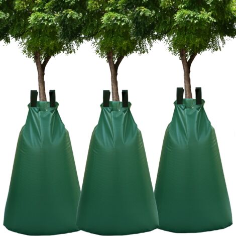 3 x Sac d’Irrigation, Sac d'Arrosage pour Arbres 75 litres, Système d'arrosage des Arbres, Sacs pour Arbres pour I'irrigation (Pas de Compte-Gouttes), 3 Pièces (1/5)