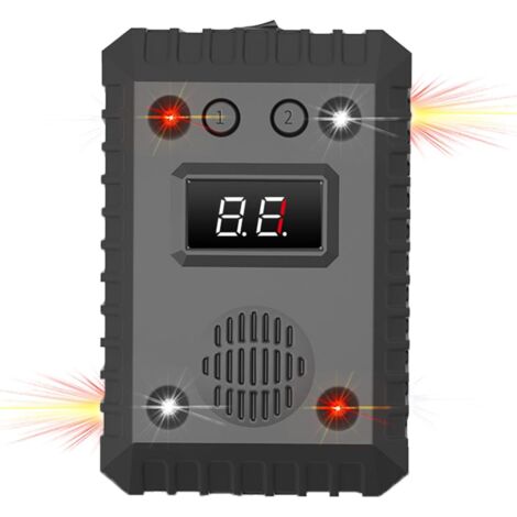 2 en 1 Répulsif Ultrasons Rats Voiture & Intérieur 1 pièces, Triple Effet Anti Martre avec lumières et Alarme, Professionnel Répulsif Animaux Protection véhicule défense Contre rongeurs (1/5)