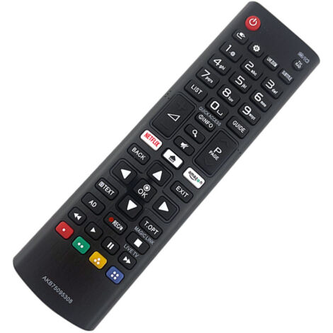 Applicable Universelle Télécommande pour LG Smart TV LCD LED 3D HDTV AKB75095308 AKB73715601 AKB74915324 Compatible avec Toutes Les télécommandes pour LG