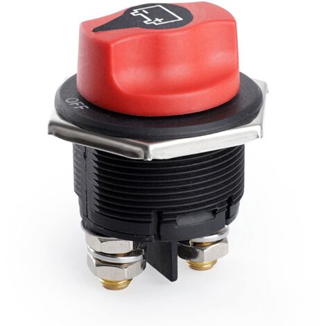 Interrupteur de batterie - 12-24 V 200 A - On-Off Power KillInterrupteur principal étanche - Pour bateau, moto, yacht, voiture, autobus, véhicules RV, UTV (1/5)
