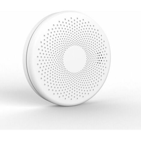 Tuya WiFi 2 en 1 Détecteur de monoxyde de carbone de fumée intelligent Alarme incendie pour usage domestique Détecteur de fumée Capteur Son et fonction d'alarme lumineuse Livré sans batterie