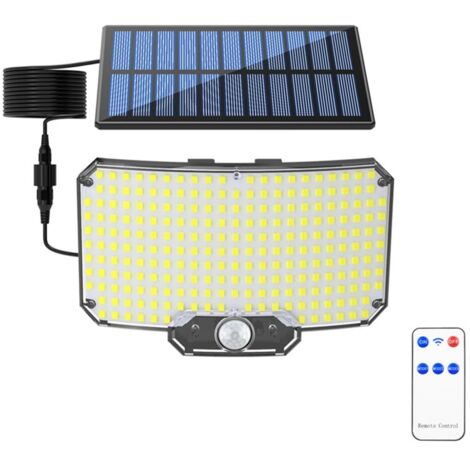 Lampe de Jardin Solaire Extérieure Lampe Murale Solaire 234LED Super Lumineuse Lampe Murale de Jardin à Capteur Solaire 234LED Mouvement Super (1/5)