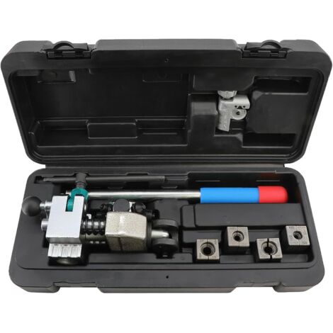 Applicable Kit d'outils d'évasement de ligne de frein, 45 degrés simples, doubles et évasés, outil d'évasement de ligne de frein et de tube pour tubes de 3/16", 1/4", 5/16", 3/8" et 4,75 mm, outil (1/5)