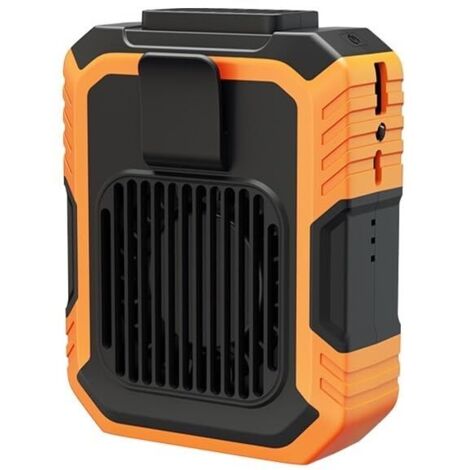 Ventilateur à Clip De Taille 4000mAh Mini ventilateur de taille 3 vitesses Sport refroidisseur d'air USB charge pince de taille ventilateur suspendu cou ventilateur de refroidissement lampe d'urgence