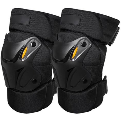 1 Paire De Genouillères pour Motocross Noir Protège Genouillères Ajustables Armure pour Adultes, pour Moto, Motocross, Cyclisme, Patinage, Course (1/5)