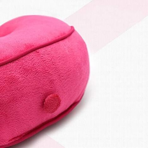Multifonctionnel en Peluche Coussin Pliant Pad Portable Coussin Mousse À Mémoire Oreillers pour Voiture Home Office Chaise Taille Pad 1 PCSRose Red (1/5)