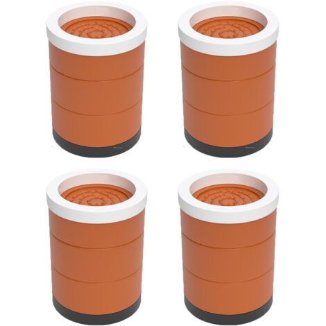 Rehausseurs de meubles - 4 pièces, rehausseurs de canapé en plastique, hauteur de13 cm, pieds de support robustes, for lit, table, chaise, canapé (Brown,13cm) (1/3)