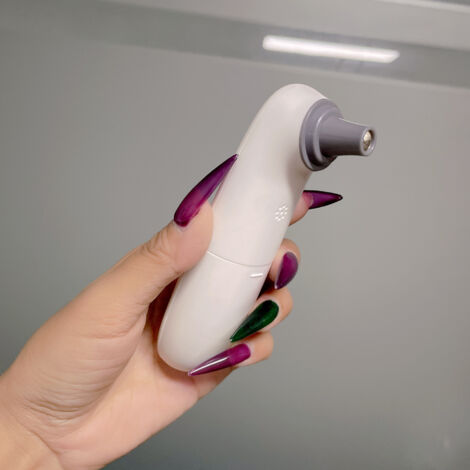 Thermomètre auriculaire (précision professionnelle, indicateur de fièvre audio fiable, dépistage de la température, fièvre, rapide, facile à utiliser, hygiénique, bébé, adultes) (1/5)