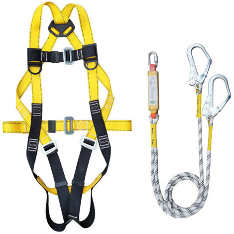 Harnais de sécurité ergonomique et réglable – Protection antichute 25KN – Tour de taille 80-140 cm – Pour escalade et travail en hauteur (1/5)