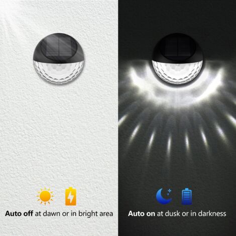 Lampe Jardin Solaire, Eleganted Auto On/Off Lampe Solaire Extérieur 4 ...