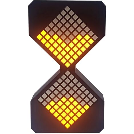 Sablier électronique à LED, avec temps réglable de 1 à 30 minutes, sablier électronique rechargeable, cadeau créatif (noir)