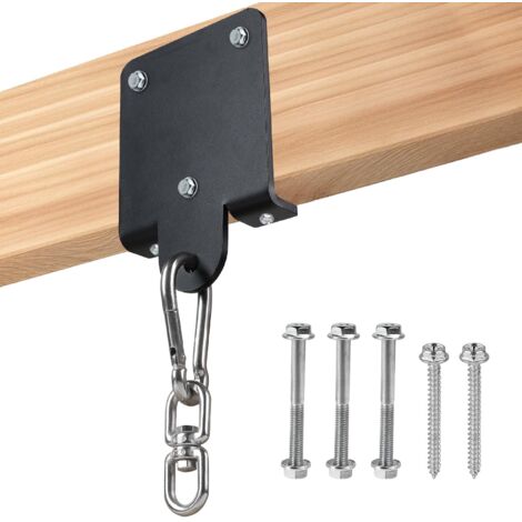 Accrocheur de Poutre en Acier Accrocheur de Sac Boxe Heavy Duty Steel Perforated Bag Hanger Accrocheur de Sac Boxe pour Poutre Réglable de 63 mm à 220 mm Résiste à 204 kg de Pesanteur (1/5)