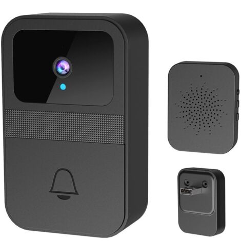 Sonnette vidéo Intelligente D9, caméra de Sonnette sans Fil, caméra de Sonnette vidéo WiFi avec Carillon, Audio bidirectionnel, Vision Nocturne Infrarouge, Appel vidéo à Distance