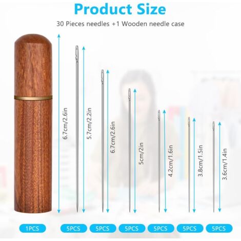 Lot De 37 Aiguilles à Coudre En Acier Inoxydable Avec Enfile