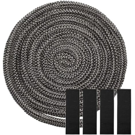 Joint Insert Cheminée 6mmx2.5m,Joint Plat Pour Insert,Joint Pour Insert Cheminee,Joint Pour Poele a Bois Pour Cheminée,Porte de Four,Joint Vitre Poele a Bois,Noir (6mmx2.5m) (1/5)