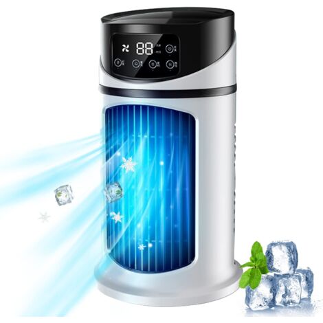 Climatiseur portable 3 en 1 – Refroidisseur d'air USB avec 6 vitesses – Humidificateur et purificateur d'air – Pour espaces confinés - AIR 3 EN