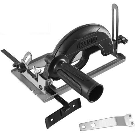 Support de rail de guidage pour meuleuse d'angle Ø 100/125 mm, cadre de protection pour coupe en fer, angle réglable 0-45°, profondeur de coupe 040 mm (diamètre 125 mm + guidage)