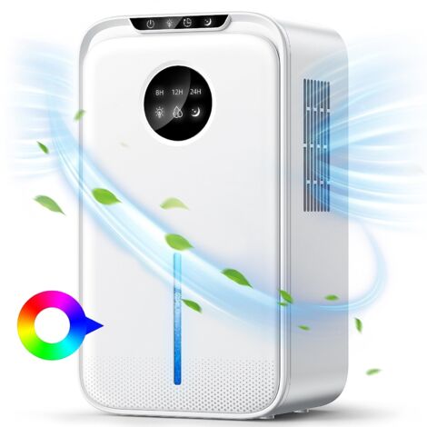Déshumidificateur d'Air Électrique Wifi 12L-Jour - Réservoir d'eau 4L