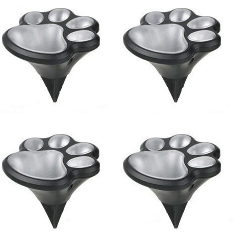Lot de 8 guirlandes lumineuses solaires en forme d'empreintes de pattes de – Guirlande lumineuse d'extérieur imperméable pour extérieur, décoration d'allée, cadeaux pour les amoureux des (1/2)