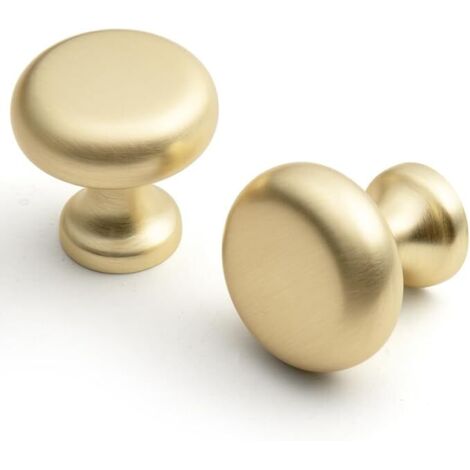 6 boutons de tiroir antiques, boutons d'armoire pour poignées de meubles de cuisine (laiton) (1/5)