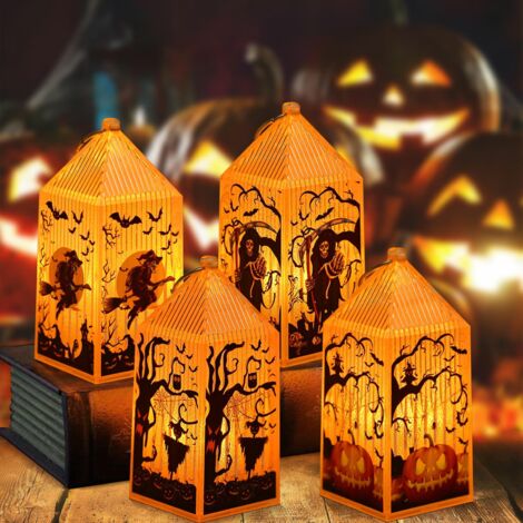 Lanterne décorative - MXZZAND - Halloween - LED - Intérieur - Blanc Lanterne décorative - MXZZAND - Halloween - LED - Intérieur - Blanc