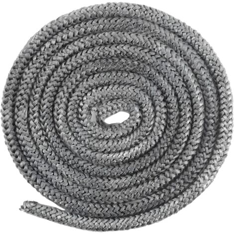 Joint tressé pour insert et poêle 10mm x 2,5m – Résistant à 550°C – Fibre de verre pour cheminées et chaudières – Étanchéité à l'air (1/5)