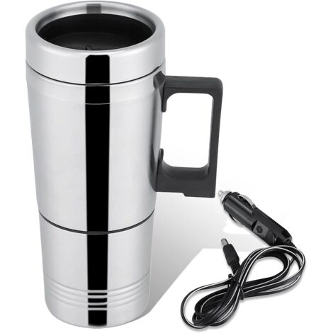 Bouilloire électrique de voiture 300ML 120W – Acier inoxydable 304 – Joint silicone étanche – Compatible 12V/24V pour camping-car et SUV (1/5)