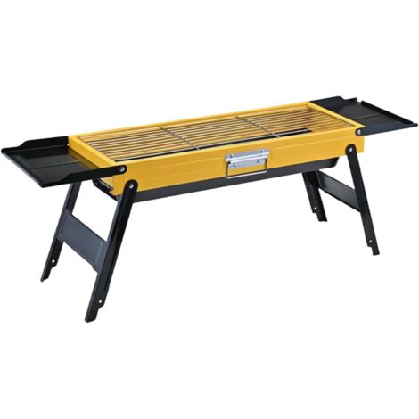 Barbecue Portable au Charbon de Bois avec bac à Charbon Coulissant, Petit Barbecue d'extérieur, 8 Trous de Ventilation - Idéal for Les barbecues en Plein air, Le Camping et Les Pique-niques (1/5)