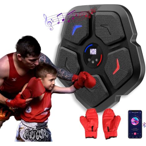 Machine de Boxe Musicale Intelligente,9 Niveaux de Vitesse et de Volume, 2 Modes Équipement de Boxe, Machine à Musique Murale pour Adultes, Machine d'entraînement à Domicile pour Enfants