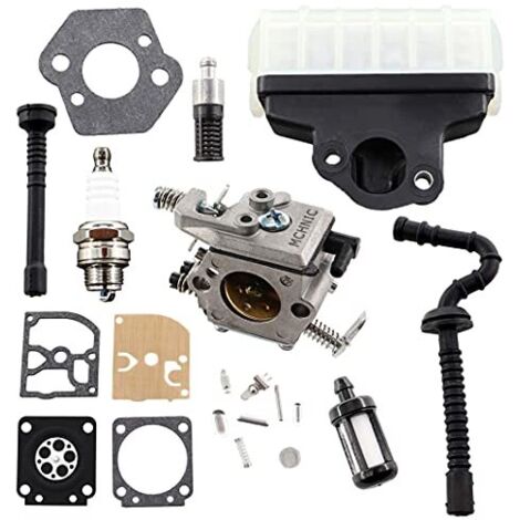 Kit de réparation carburateur pour tronçonneuse STIHL 021 023 025 – Remplace Walbro WT-215 et Zama C1Q-S11E – Inclus filtre à air et joints