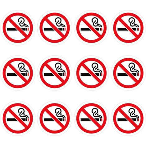 Lot de 30 autocollants anti-fumeur pour véhicule, autocollants d'interdiction de fumer de 7,5 cm pour les endroits, imperméables, adaptés aux endroits non fumeurs (1/5)
