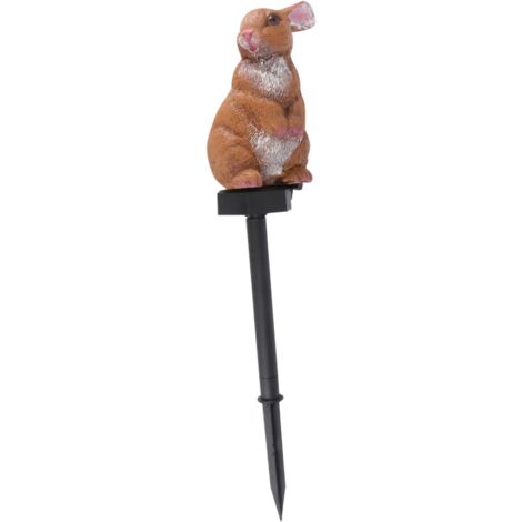 1pièce Lampe De Jardin Solaire Étanche Résine Luminaire Décoratif Led Pour Pelouse Et Jardin Éclairage Extérieur Forme De Lapin (1/5)