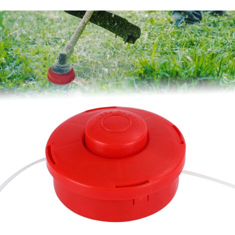Applicable Tete Universelle Debroussailleuse, Tête Faucheuse Double Fil Bobine, Tête Coupe Pelouse, Aluminium Fils Tête Coupe-Bordure, Tête Faucheuse Jardin, Tête Accessoire Débroussailleuse (Rouge)