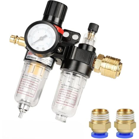 Réducteur de pression d'air comprimé 1/4 pouce séparateur d'eau air comprimé (1/5)